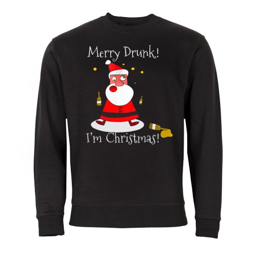 MĘSKA BLUZA ŚWIĄTECZNA BOŻE NARODZENIE PIJANY ŚWIĘTY MIKOŁAJ 1