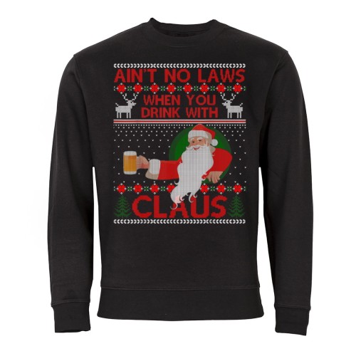 MĘSKA BLUZA ŚWIĄTECZNA BOŻE NARODZENIE DRINK WITH CLAUS 1