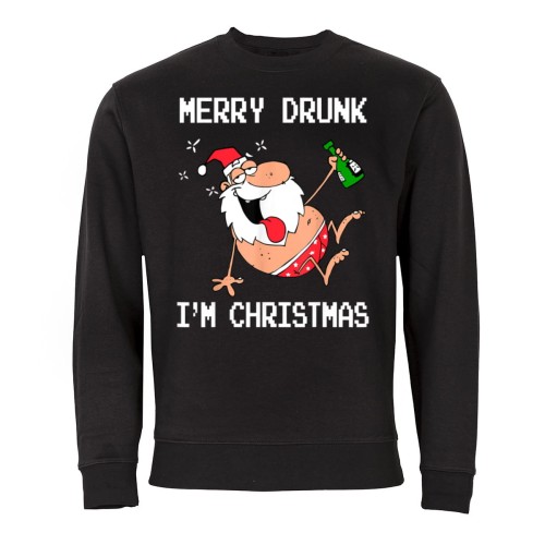 MĘSKA BLUZA ŚWIĄTECZNA BOŻE NARODZENIE PIJANY MIKOŁAJ 1