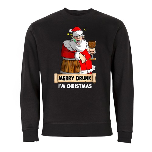 MĘSKA BLUZA ŚWIĄTECZNA BOŻE NARODZENIE ŚWIĘTY MIKOŁAJ Z WINEM