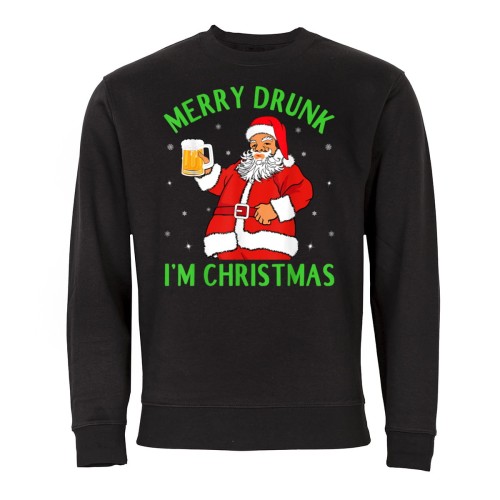 MĘSKA BLUZA ŚWIĄTECZNA BOŻE NARODZENIE ŚWIĘTY MIKOŁAJ MERRY DRUNK 1