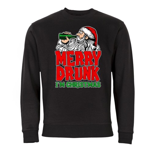 MĘSKA BLUZA ŚWIĄTECZNA BOŻE NARODZENIE ŚWIĘTY MIKOŁAJ MERRY DRUNK I'M CHRISTMAS