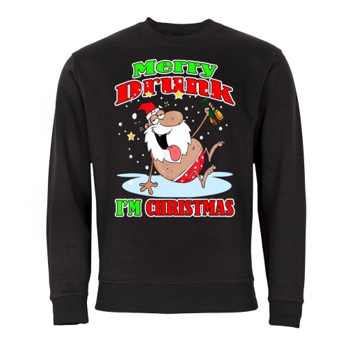 MĘSKA BLUZA ŚWIĄTECZNA BOŻE NARODZENIE PIJANY ŚWIĘTY MIKOŁAJ
