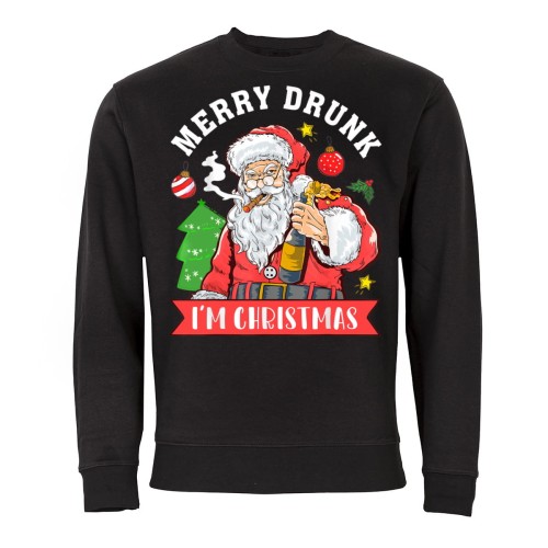 MĘSKA BLUZA ŚWIĄTECZNA BOŻE NARODZENIE ŚWIĘTY MIKOŁAJ Z SZAMPANEM