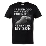 KOSZULKA MĘSKA PREZENT NA DZIEŃ OJCA I ASKED GOD FOR A BEST FRIEND HE SENT ME MY SOON