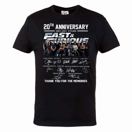 KOSZULKA FILMOWA SZYBCY I WŚCIEKLI FAST AND FURIOUS AUTOGRAFY 
