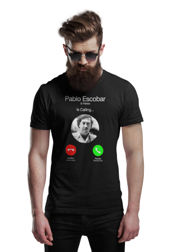 MĘSKA KOSZULKA Z NADRUKIEM SERIAL PABLO ESCOBAR EL PATRÓN IS CALLING 4