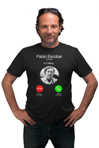 MĘSKA KOSZULKA Z NADRUKIEM SERIAL PABLO ESCOBAR EL PATRÓN IS CALLING 5