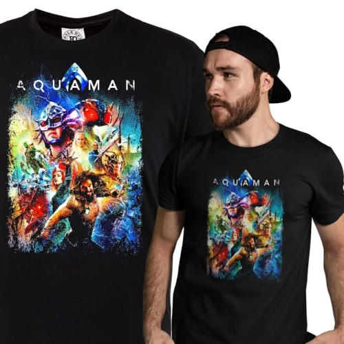 MĘSKA KOSZULKA FILMOWA AQUAMAN DC COMICS