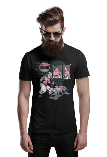 KOSZULKA MĘSKA NA SIŁOWNIĘ PODNOSZENIE CIĘŻARÓW DRAGON BALL MAJIN BUU MA GYM BOO 4