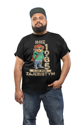 PERSONALIZOWANA KOSZULKA PREZENT NA URODZINY MIŚ Z GITARĄ GITARZYSTA PODAJ IMIĘ I ROK 4