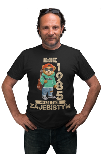 PERSONALIZOWANA KOSZULKA PREZENT NA URODZINY MIŚ Z GITARĄ GITARZYSTA PODAJ IMIĘ I ROK 5