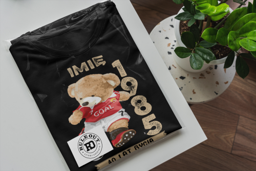 PERSONALIZOWANA KOSZULKA PREZENT NA URODZINY MIŚ PIŁKARZ PODAJ IMIĘ I ROK 6