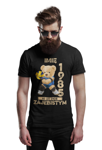 PERSONALIZOWANA KOSZULKA PREZENT NA URODZINY MIŚ SIATKARZ PODAJ IMIĘ I ROK 3