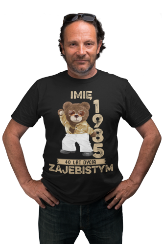 PERSONALIZOWANA KOSZULKA PREZENT NA URODZINY MIŚ TANCERZ PODAJ IMIĘ I ROK 5