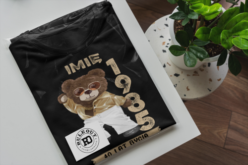 PERSONALIZOWANA KOSZULKA PREZENT NA URODZINY MIŚ TANCERZ PODAJ IMIĘ I ROK 6