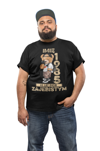 PERSONALIZOWANA KOSZULKA PREZENT NA URODZINY MIŚ SELFIE PODAJ IMIĘ I ROK 4