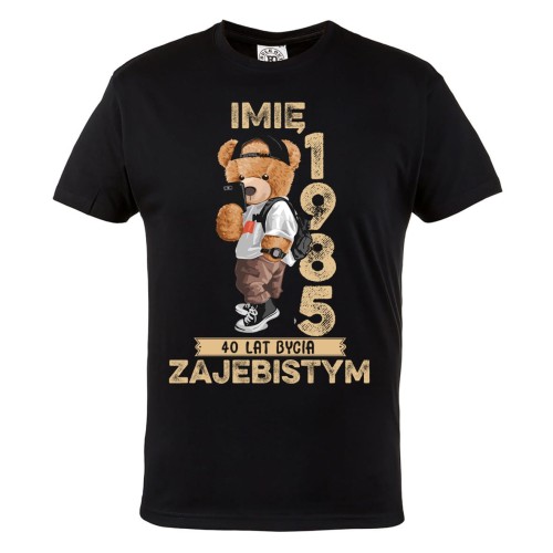 PERSONALIZOWANA KOSZULKA PREZENT NA URODZINY MIŚ SELFIE PODAJ IMIĘ I ROK 2