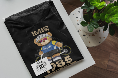 PERSONALIZOWANA KOSZULKA PREZENT NA URODZINY MIŚ ROWERZYSTA PODAJ IMIĘ I ROK 6