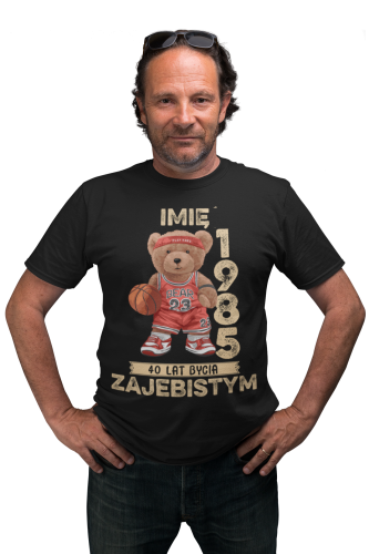 PERSONALIZOWANA KOSZULKA PREZENT NA URODZINY MIŚ KOSZYKARZ PODAJ IMIĘ I ROK 5