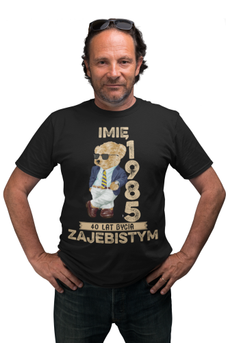 PERSONALIZOWANA KOSZULKA PREZENT NA URODZINY MIŚ ELEGANT PODAJ IMIĘ I ROK 5