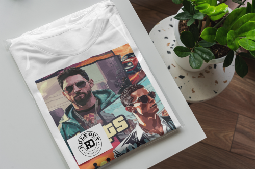 MĘSKA KOSZULKA PIŁKARSKA MESSI RONALDO THE GOATS PIŁKA NOŻNA 6