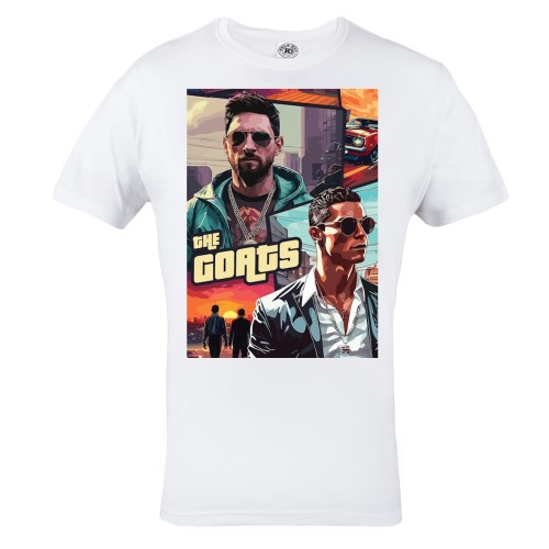 MĘSKA KOSZULKA PIŁKARSKA MESSI RONALDO THE GOATS PIŁKA NOŻNA 2