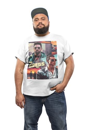 MĘSKA KOSZULKA PIŁKARSKA MESSI RONALDO THE GOATS PIŁKA NOŻNA 3