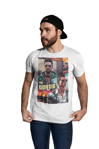 MĘSKA KOSZULKA PIŁKARSKA MESSI RONALDO THE GOATS PIŁKA NOŻNA 4