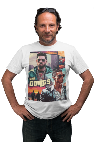 MĘSKA KOSZULKA PIŁKARSKA MESSI RONALDO THE GOATS PIŁKA NOŻNA 5