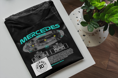 KOSZULKA MĘSKA FORMUŁA 1 WYŚCIGI F1 MERCEDES BENZ TEAM 6