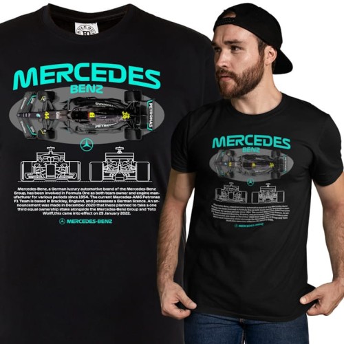 KOSZULKA MĘSKA FORMUŁA 1 WYŚCIGI F1 MERCEDES BENZ TEAM