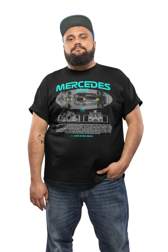 KOSZULKA MĘSKA FORMUŁA 1 WYŚCIGI F1 MERCEDES BENZ TEAM 3