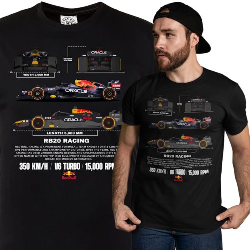 KOSZULKA MĘSKA FORMUŁA 1 WYŚCIGI F1 RED BULL RACING TEAM RB20 1