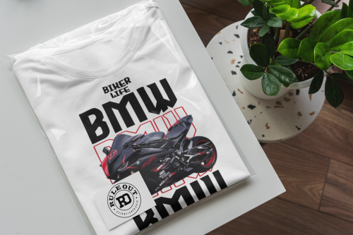 KOSZULKA MĘSKA NA MOTOR MOTOCYKL ŚCIGACZ BMW BIKER LIFE 6