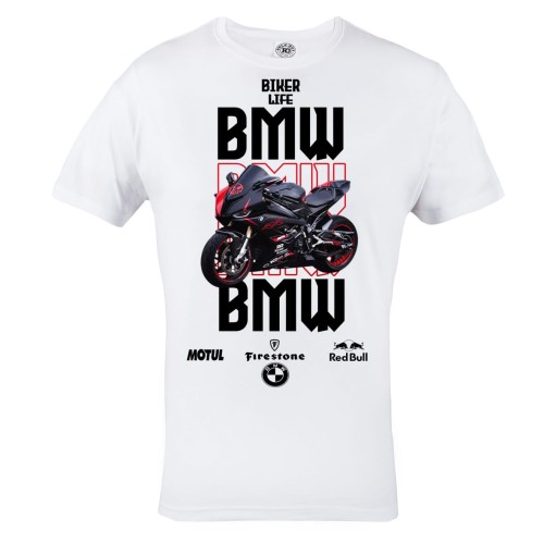KOSZULKA MĘSKA NA MOTOR MOTOCYKL ŚCIGACZ BMW BIKER LIFE 2