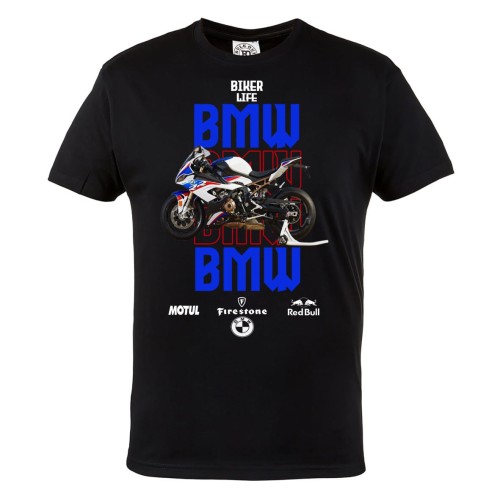 KOSZULKA MĘSKA NA MOTOR MOTOCYKL ŚCIGACZ BMW BIKER LIFE 2