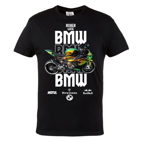 KOSZULKA MĘSKA NA MOTOR MOTOCYKL ŚCIGACZ BMW BIKER LIFE 2