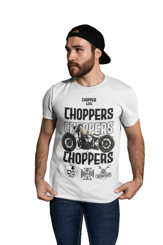 KOSZULKA MĘSKA NA MOTOR MOTOCYKL CHOPPER LIFE 4