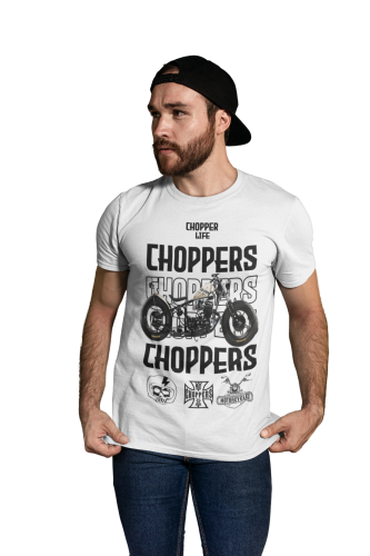 KOSZULKA MĘSKA NA MOTOR MOTOCYKL CHOPPER LIFE 4