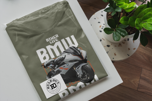 KOSZULKA MĘSKA NA MOTOR MOTOCYKL ŚCIGACZ BMW BIKER LIFE 6