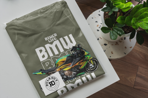 KOSZULKA MĘSKA NA MOTOR MOTOCYKL ŚCIGACZ BMW BIKER LIFE 6