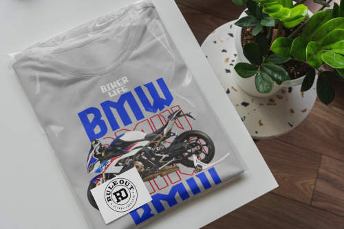 KOSZULKA MĘSKA NA MOTOR MOTOCYKL ŚCIGACZ BMW BIKER LIFE 6