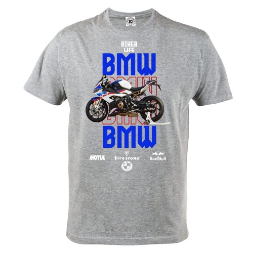 KOSZULKA MĘSKA NA MOTOR MOTOCYKL ŚCIGACZ BMW BIKER LIFE 2
