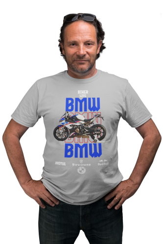 KOSZULKA MĘSKA NA MOTOR MOTOCYKL ŚCIGACZ BMW BIKER LIFE 5