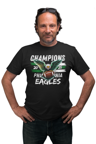 KOSZULKA MĘSKA NFL CHAMPIONS 2025 PHILADELPHIA EAGLES SUPER BOWL 5