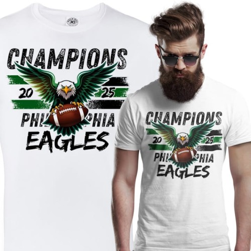 KOSZULKA MĘSKA NFL CHAMPIONS 2025 PHILADELPHIA EAGLES SUPER BOWL 1