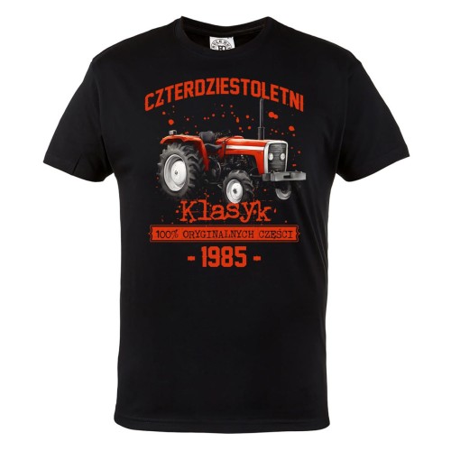 KOSZULKA MĘSKA PREZENT NA 40 50 60 70 URODZINY KLASYK CZERWONY TRAKTOR ZETOR 2