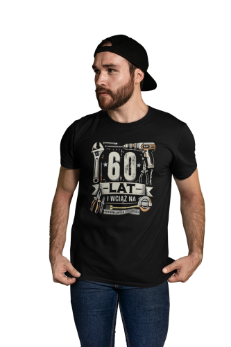 KOSZULKA PREZENT NA 60 URODZINY 60 LAT NA ORYGINALNYCH CZĘŚCIACH TORBA GRATIS 4
