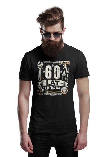 KOSZULKA PREZENT NA 60 URODZINY 60 LAT NA ORYGINALNYCH CZĘŚCIACH TORBA GRATIS 5
